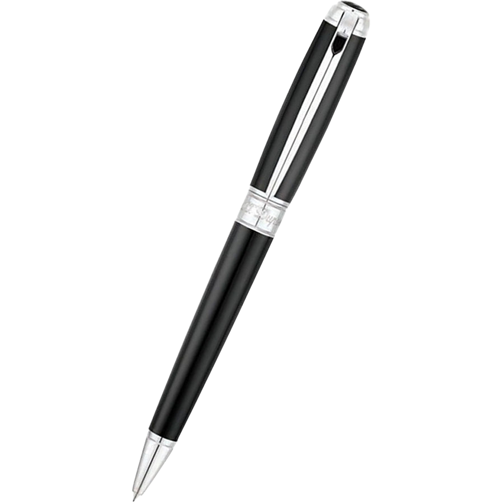 S T Dupont Line D Ballpoint Pen - Black - Palladium Trim-Pen Boutique Ltd