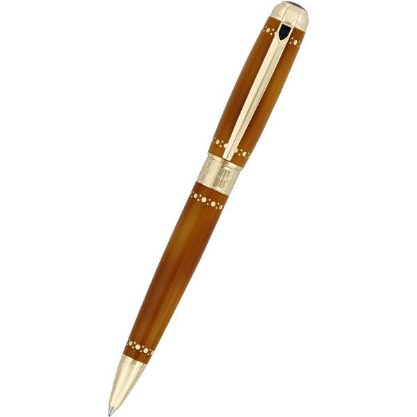 S T Dupont Line D Ballpoint Pen - Derby - Yellow Gold Trim-Pen Boutique Ltd