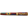 David Oscarson 15th Anniversary/American Art Deco Fountain Pen - Translucent Ruby with Multi-colored & Gold Vermeil - Pen Boutique Ltd