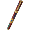 David Oscarson 15th Anniversary/American Art Deco Fountain Pen - Translucent Ruby with Multi-colored & Gold Vermeil - Pen Boutique Ltd