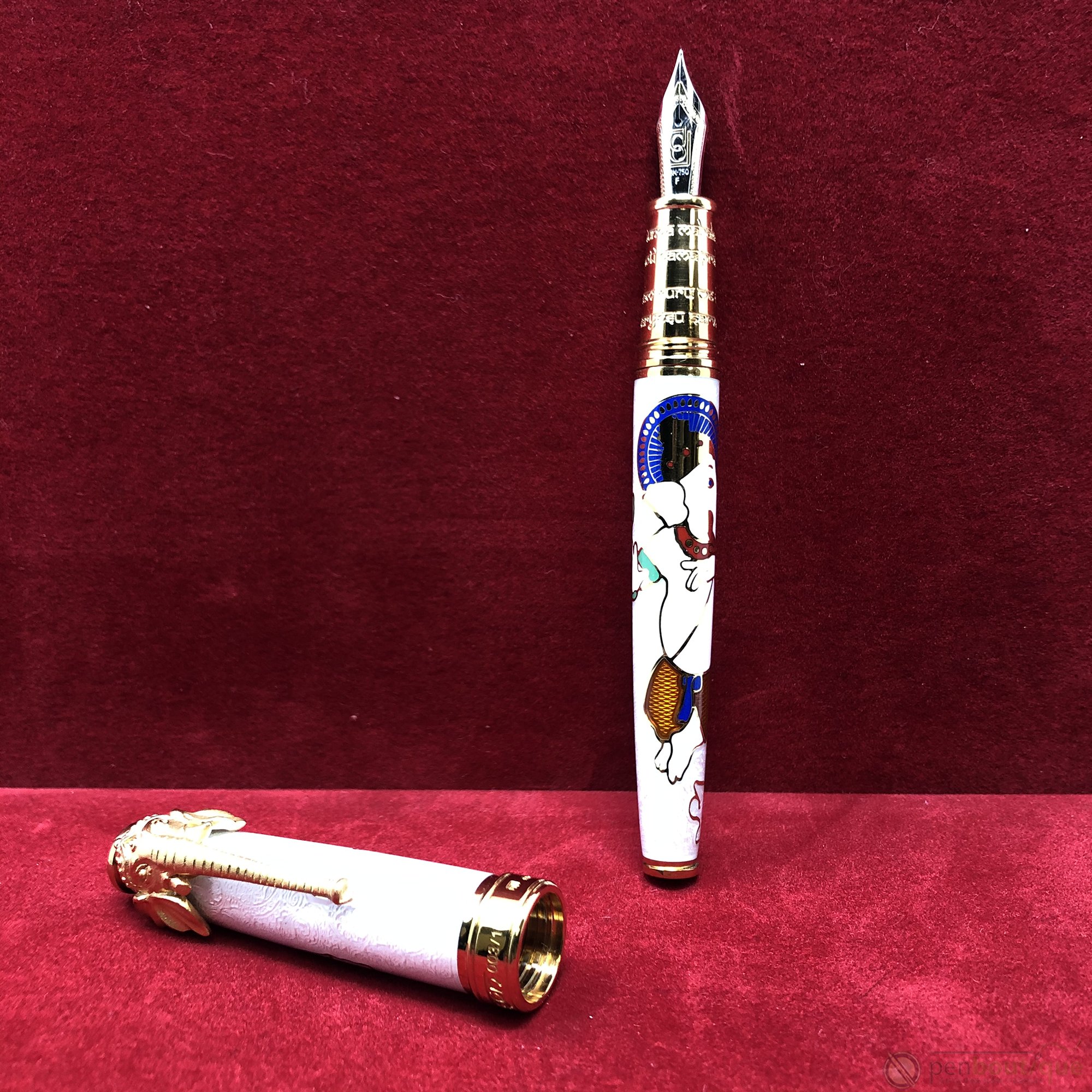 David Oscarson Lord Ganesha Fountain Pen - White-Pen Boutique Ltd