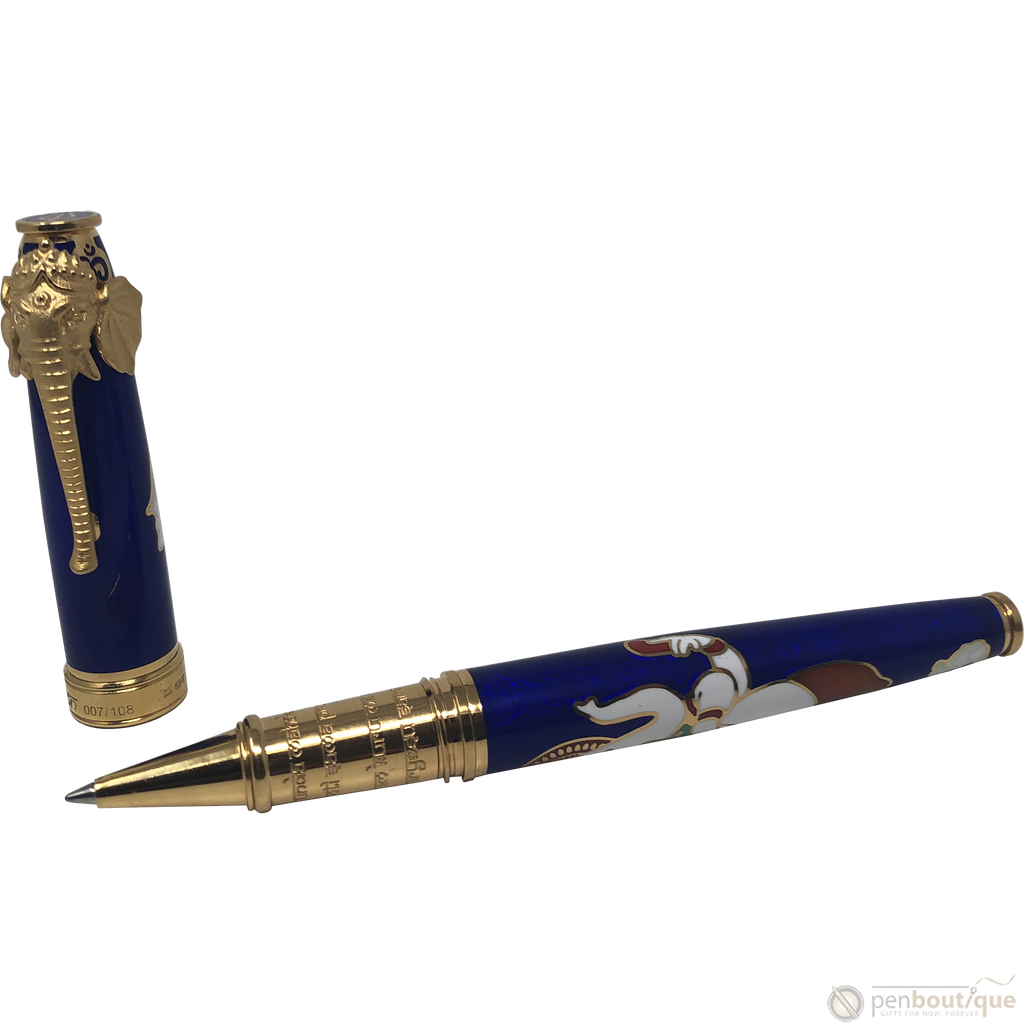 David Oscarson Lord Ganesha Rollerball Pen - Blue-Pen Boutique Ltd