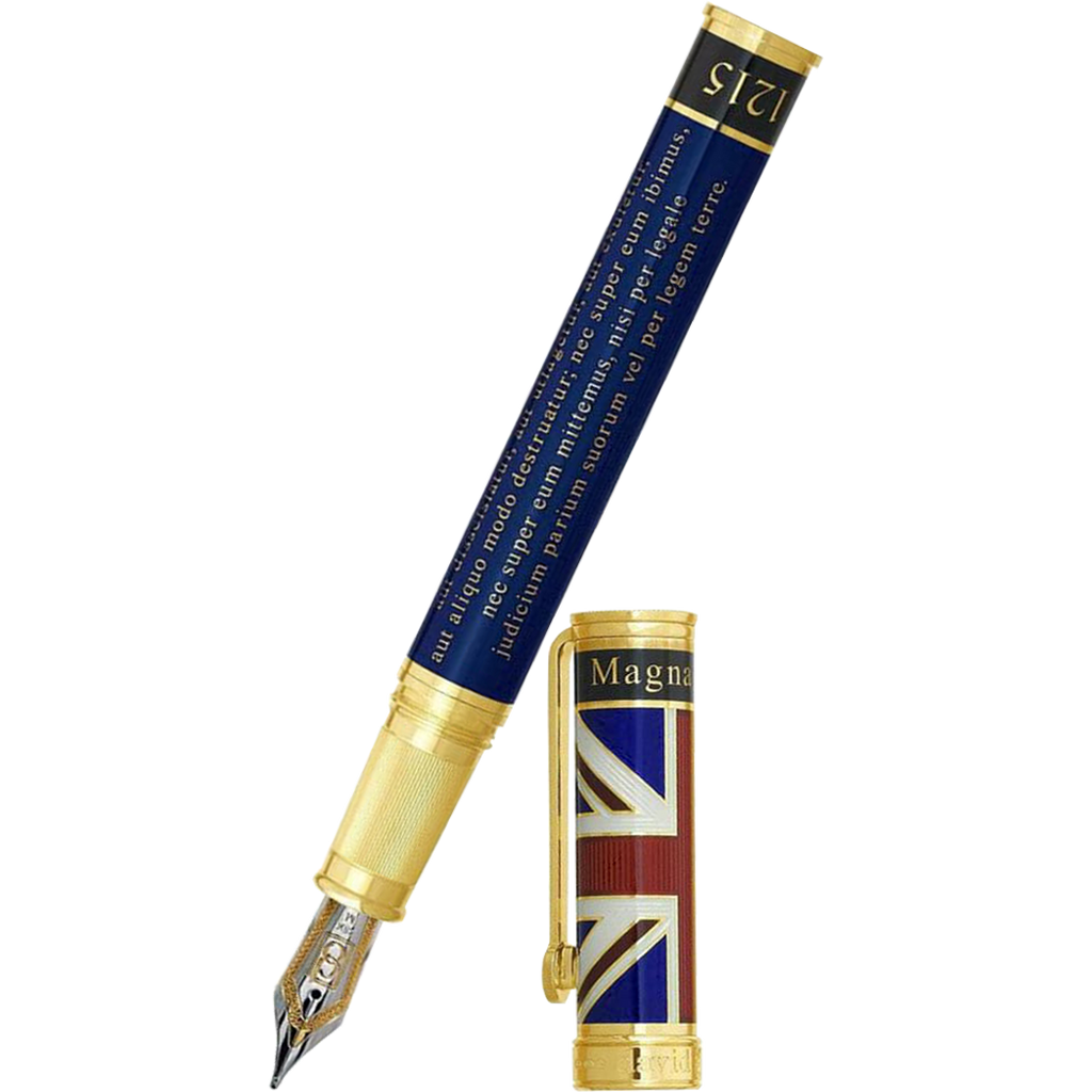 David Oscarson Magna Carta Fountain Pen - Translucent Sapphire-Pen Boutique Ltd