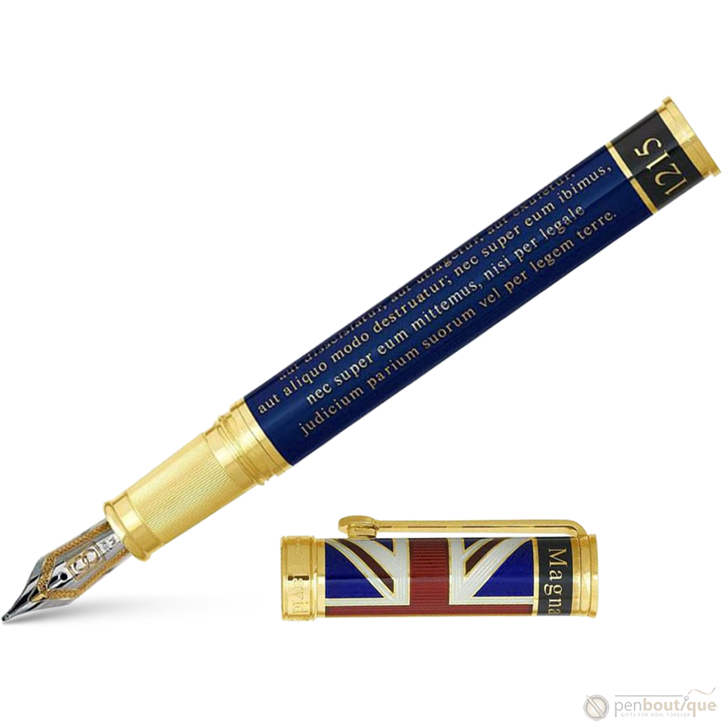 David Oscarson Magna Carta Fountain Pen - Translucent Sapphire-Pen Boutique Ltd