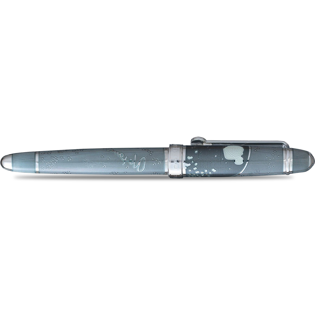 David Oscarson Sir Alexander Fleming Rollerball Pen - Translucent Grey (Granite)-Pen Boutique Ltd