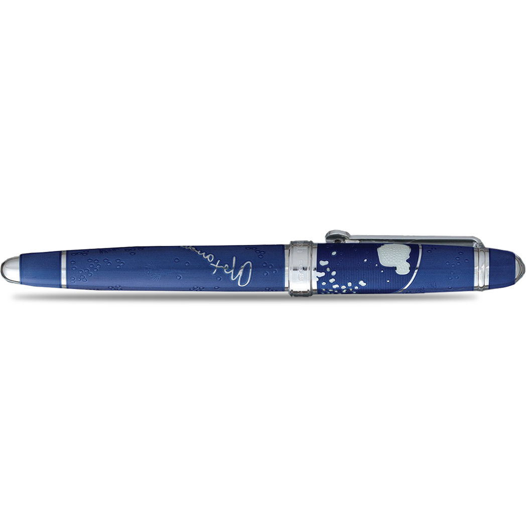 David Oscarson Sir Alexander Fleming Rollerball Pen - Translucent Blue-Pen Boutique Ltd