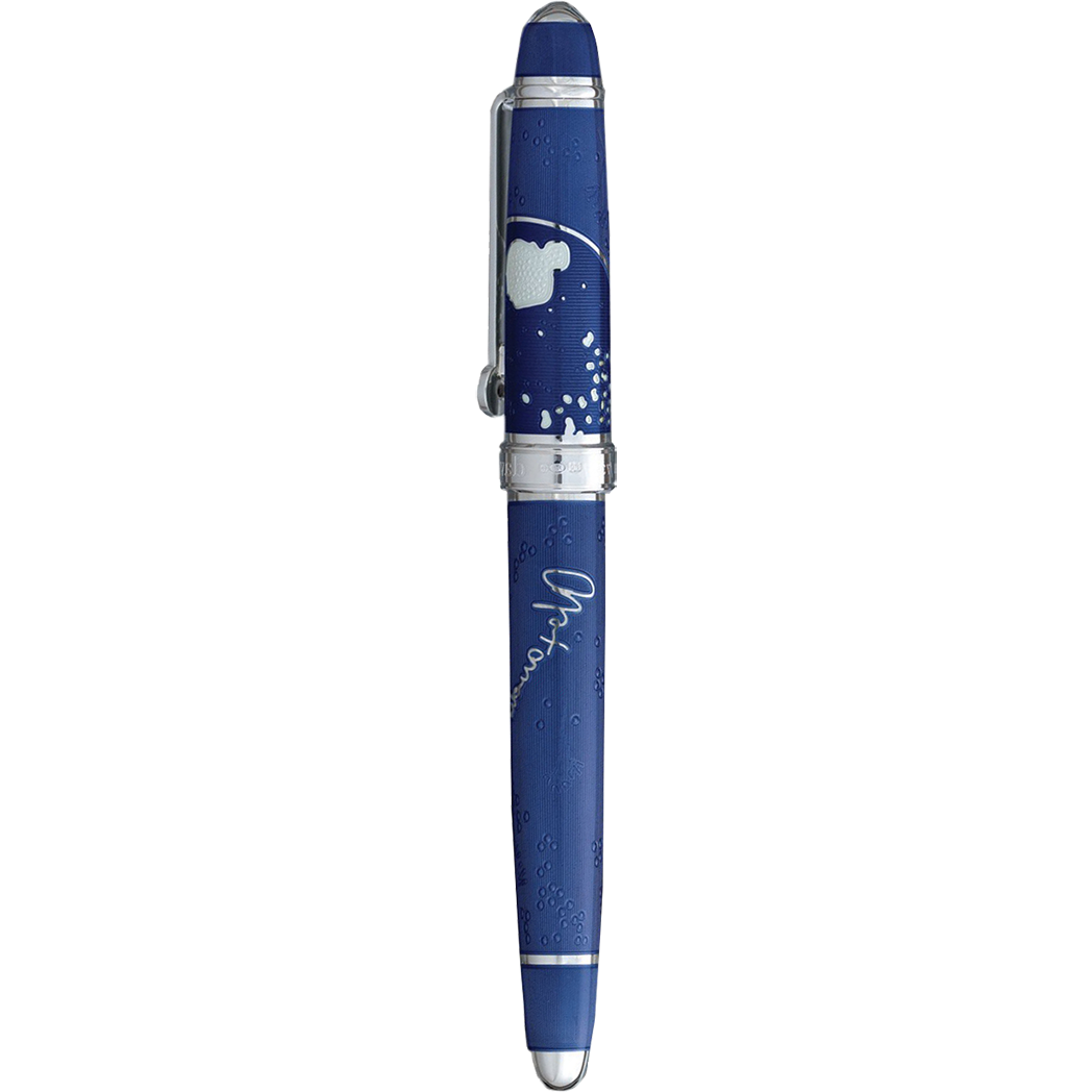David Oscarson Sir Alexander Fleming Rollerball Pen - Translucent Blue-Pen Boutique Ltd
