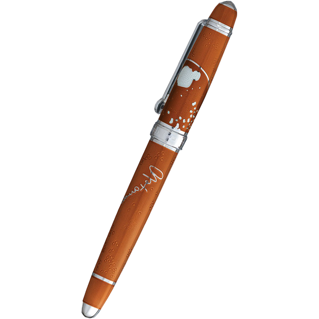 David Oscarson Sir Alexander Fleming Fountain Pen - Translucent Orange (Saffron)-Pen Boutique Ltd