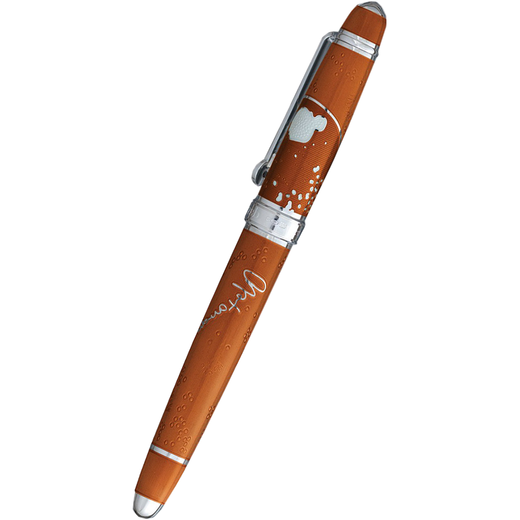 David Oscarson Sir Alexander Fleming Fountain Pen - Translucent Orange (Saffron)-Pen Boutique Ltd