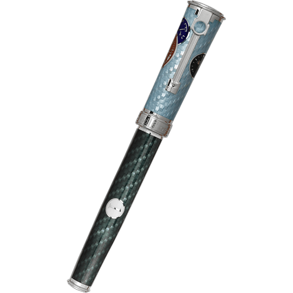 David Oscarson Take It To The Limit Rollerball Pen - Sky Blue Carbon-Pen Boutique Ltd