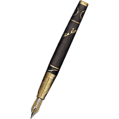 David Oscarson Tesla Fountain Pen - Translucent Black - Gold Trim-Pen Boutique Ltd