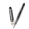 David Oscarson Trellis Rollerball Pen - Limited Edition - Black & White/Rhodium Vermeil-Pen Boutique Ltd