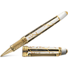 David Oscarson Trellis Rollerball Pen - Limited Edition - White & Black/18K YG Vermeil-Pen Boutique Ltd