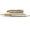 David Oscarson Trellis Rollerball Pen - Limited Edition - White & Black/18K YG Vermeil-Pen Boutique Ltd