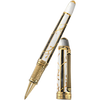 David Oscarson Trellis Rollerball Pen - Limited Edition - White & Black/18K YG Vermeil-Pen Boutique Ltd
