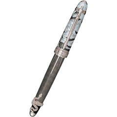 David Oscarson Deus Regit Fountain Pen - Gray - Silver Trim-Pen Boutique Ltd