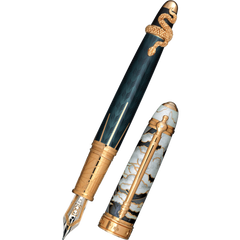 David Oscarson Deus Regit Fountain Pen - Moss Black - Gold Trim-Pen Boutique Ltd