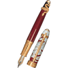 David Oscarson Deus Regit Fountain Pen - Red - Gold Trim-Pen Boutique Ltd
