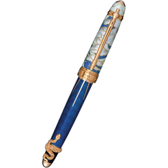 David Oscarson Deus Regit Rollerball Pen - Blue - Gold Trim-Pen Boutique Ltd