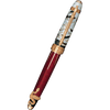 David Oscarson Deus Regit Rollerball Pen - Red - Gold Trim-Pen Boutique Ltd