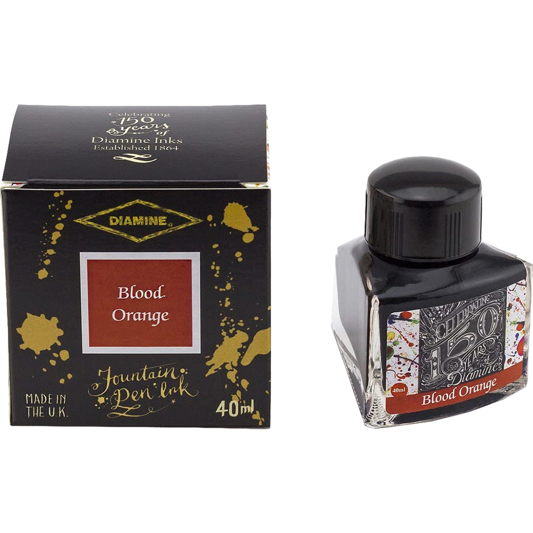 Diamine 150th Anniversary Ink Bottle - Blood Orange - 40ml-Pen Boutique Ltd