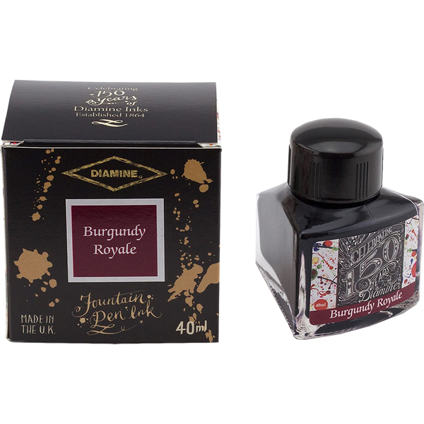 Diamine 150th Anniversary Ink Bottle - Burgundy Royale - 40ml-Pen Boutique Ltd