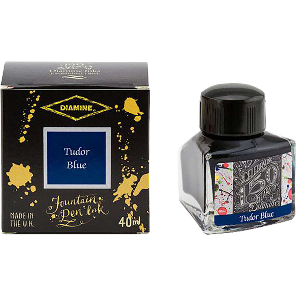Diamine 150th Anniversary Ink Bottle - Tudor Blue - 40ml-Pen Boutique Ltd