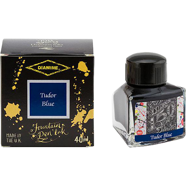 Diamine 150th Anniversary Ink Bottle - Tudor Blue - 40ml-Pen Boutique Ltd