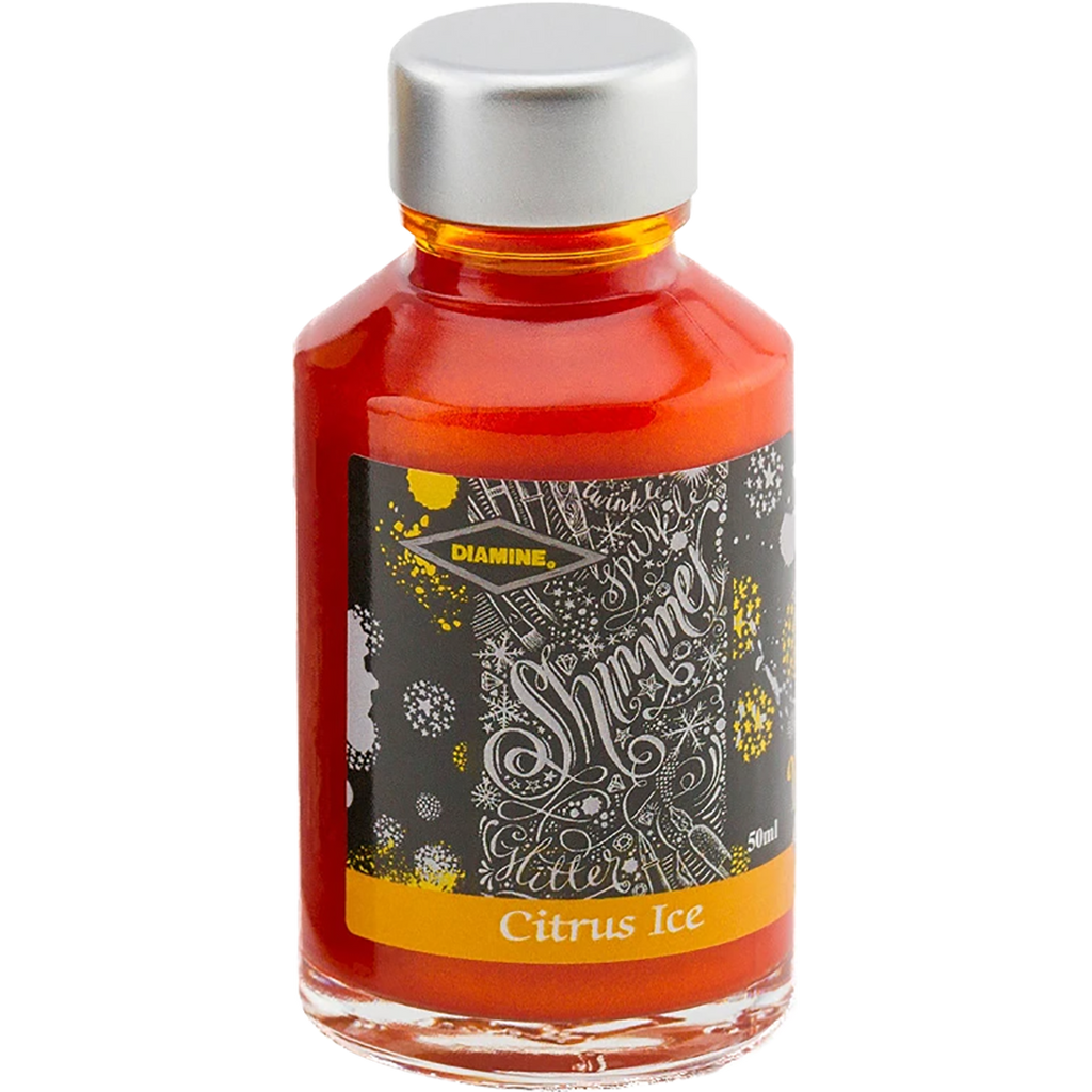 Diamine Shimmer Ink 50 ml Citrus Ice - Silver shimmer
