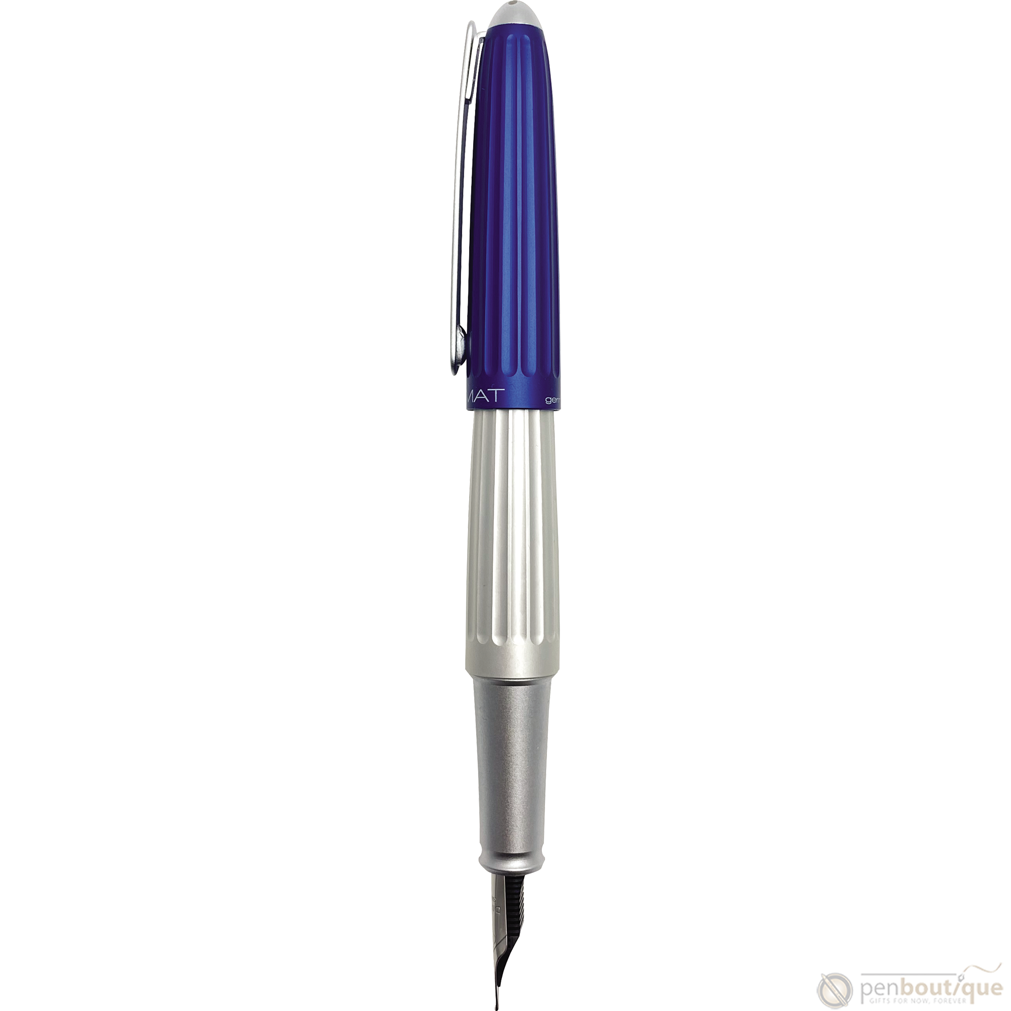 Diplomat Aero Fountain Pen - Blue/Silver - Steel Nib-Pen Boutique Ltd