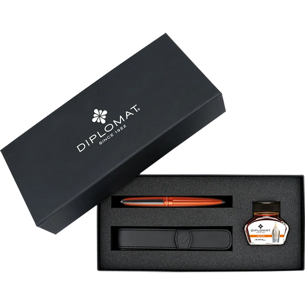 Diplomat Aero Gift Set - Orange-Pen Boutique Ltd