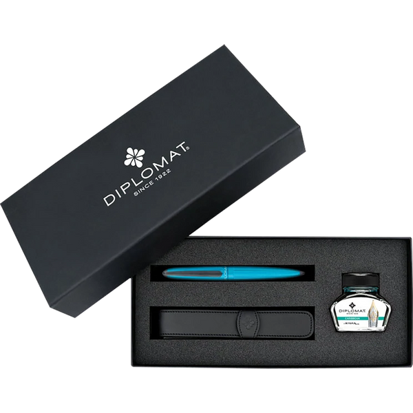 Diplomat Aero Gift Set - Turquoise-Pen Boutique Ltd