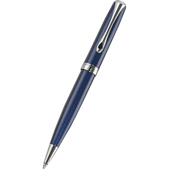 Diplomat Excellence A2 EasyFLOW Ballpoint Pen - Chrome Trim - Midnight Blue-Pen Boutique Ltd