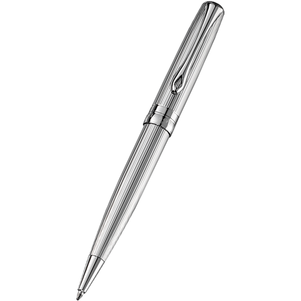 Diplomat Excellence A2 EasyFLOW Ballpoint Pen - Guilloche Chrome-Pen Boutique Ltd