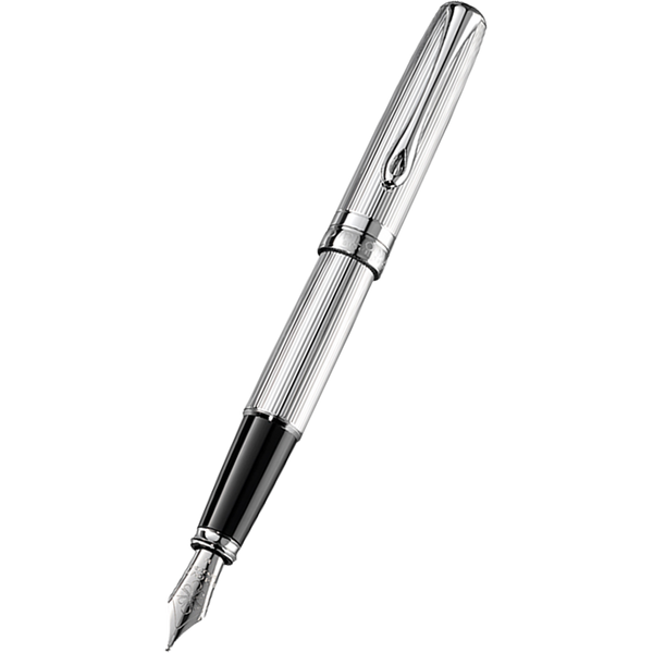 Diplomat Excellence A2 Fountain Pen - Guilloche Chrome-Pen Boutique Ltd