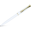 Diplomat Traveller EasyFLOW Ballpoint Pen - Snowwhite - Gold Trim-Pen Boutique Ltd