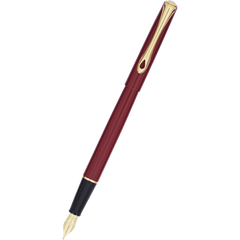 Diplomat Traveller Fountain Pen - Dark Red - Gold-Pen Boutique Ltd