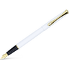 Diplomat Traveller Fountain Pen - Snowwhite - Gold Trim-Pen Boutique Ltd