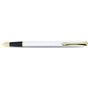 Diplomat Traveller Fountain Pen - Snowwhite - Gold Trim-Pen Boutique Ltd