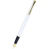 Diplomat Traveller Fountain Pen - Snowwhite - Gold Trim-Pen Boutique Ltd