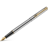 Diplomat Traveller Fountain Pen - Stainless Steel Gold-Pen Boutique Ltd