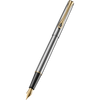 Diplomat Traveller Fountain Pen - Stainless Steel Gold-Pen Boutique Ltd