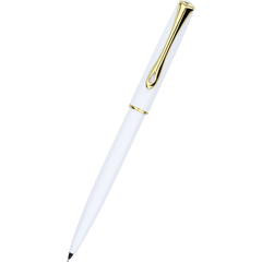 Diplomat Traveller Mechanical Pencil - Snowwhite - Gold Trim-Pen Boutique Ltd