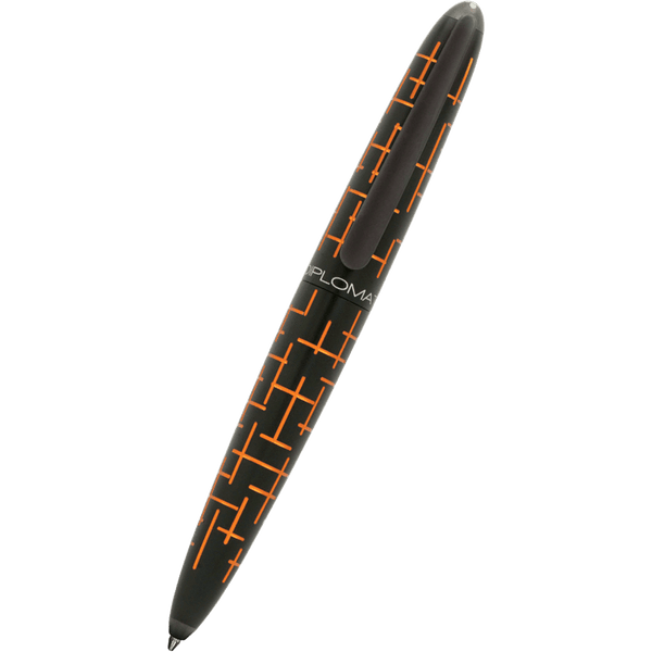 Diplomat Elox Ballpoint Pen - Matrix Black Orange-Pen Boutique Ltd