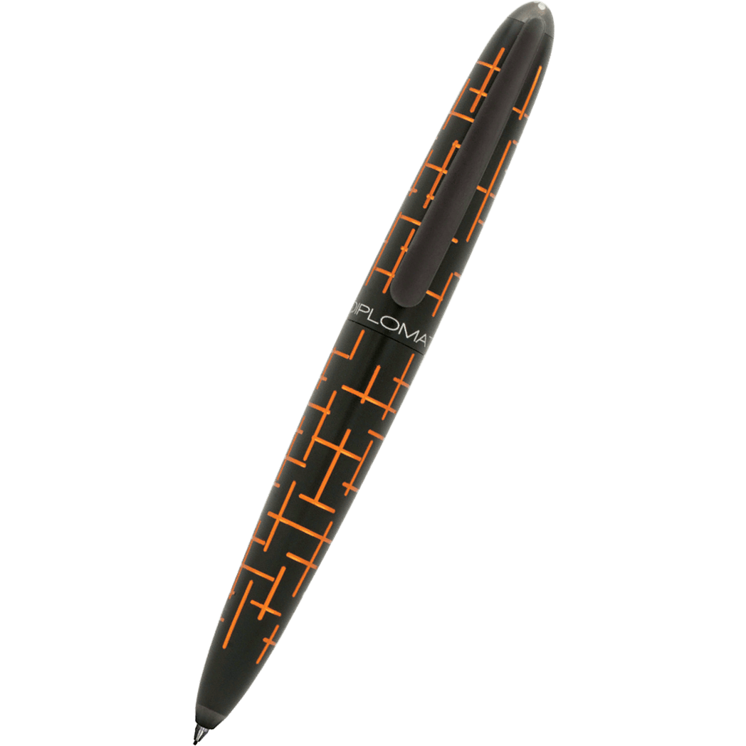Diplomat Elox Mechanical Pencil - Matrix Black Orange - 0.7mm-Pen Boutique Ltd