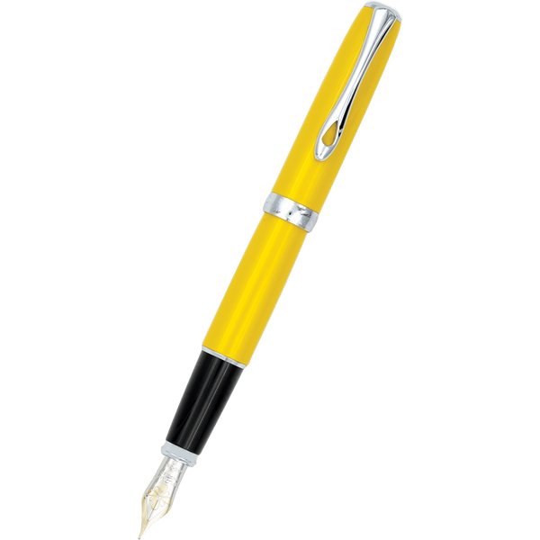 Diplomat Excellence A2 Yellow/Chrome 14k Fountain Pen-Pen Boutique Ltd
