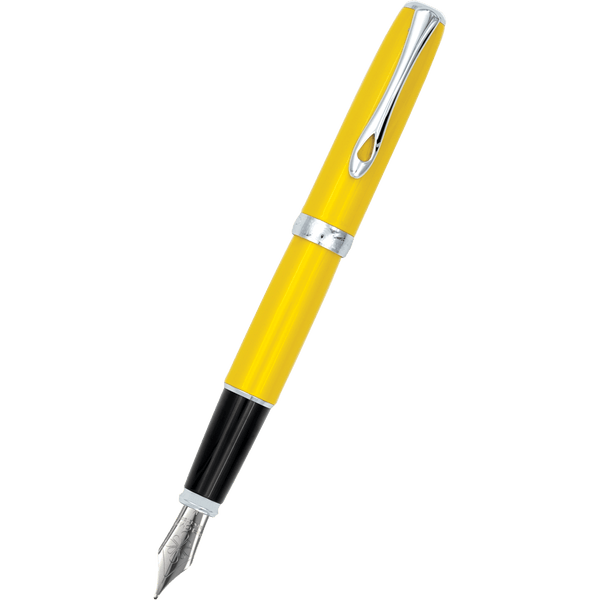 Diplomat Excellence A2 Yellow/Chrome Fountain Pen-Pen Boutique Ltd