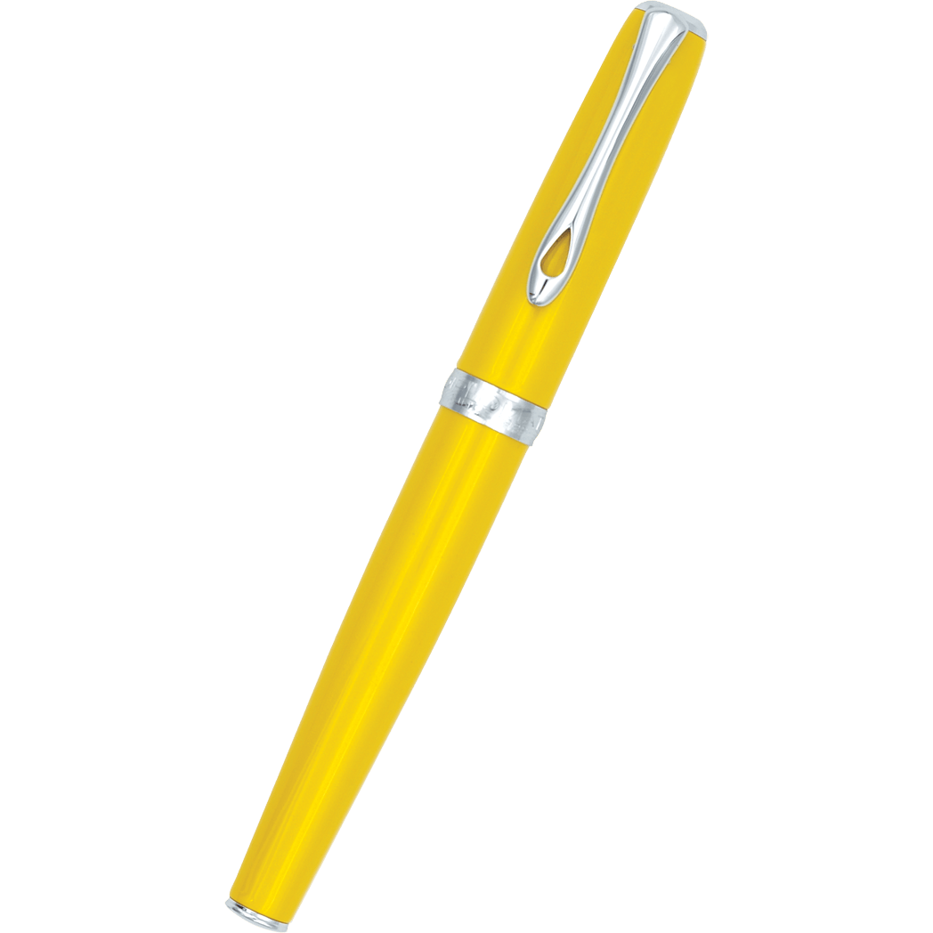 Diplomat Excellence A2 Yellow/Chrome Rollerball Pen-Pen Boutique Ltd