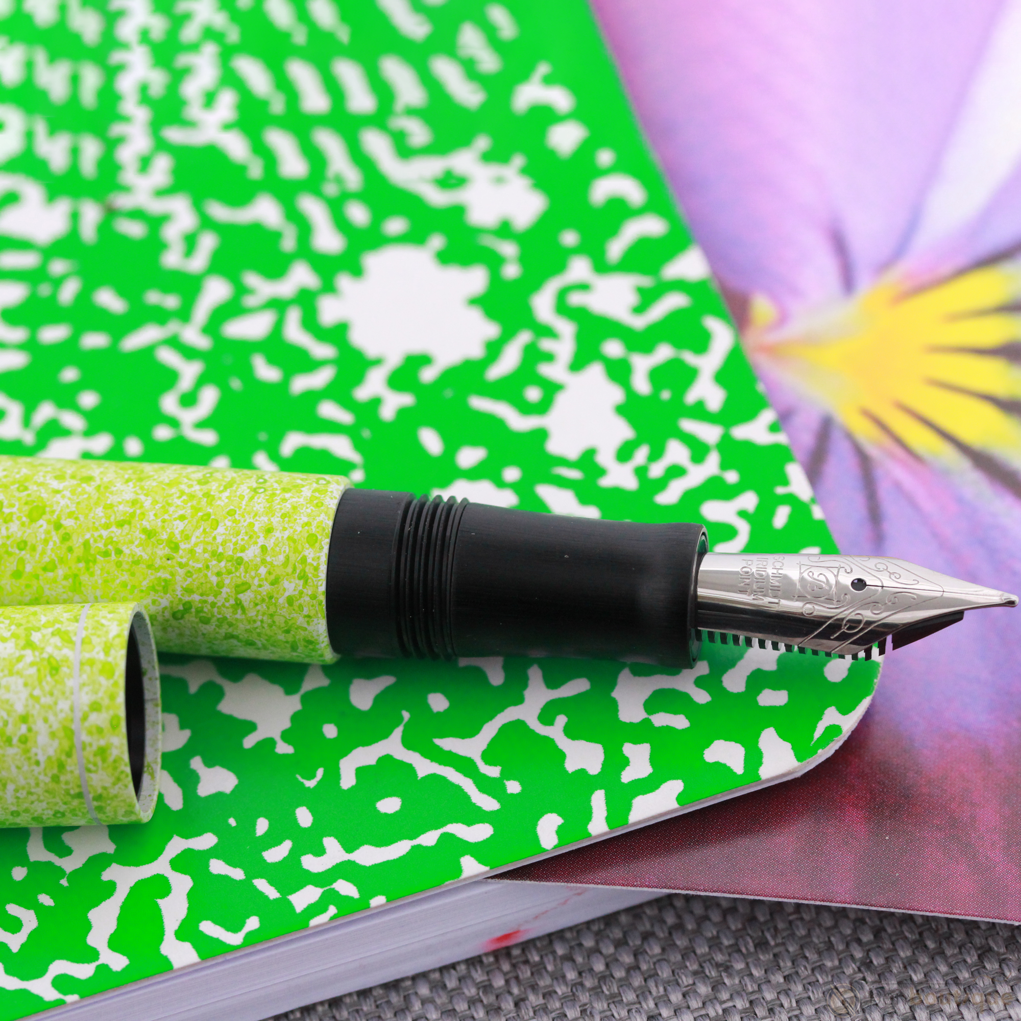Esterbrook Camden Fountain Pen - Composition - Spring Break Fluorescent Green ( LIMITED EDITION)-Pen Boutique Ltd
