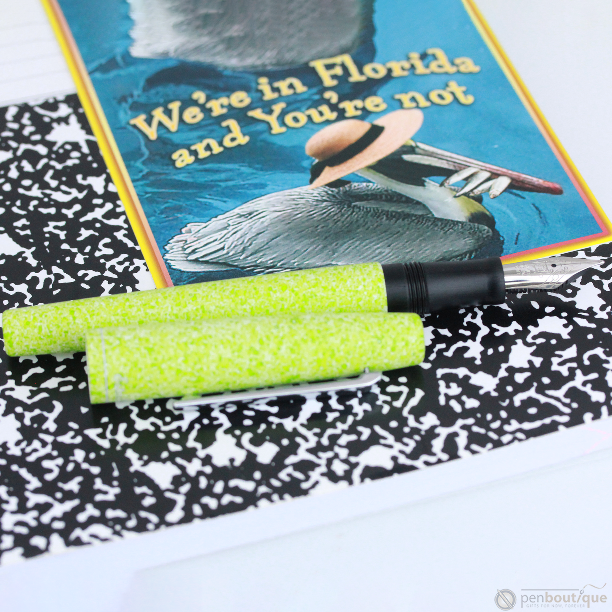 Esterbrook Camden Fountain Pen - Composition - Spring Break Fluorescent Green ( LIMITED EDITION)-Pen Boutique Ltd